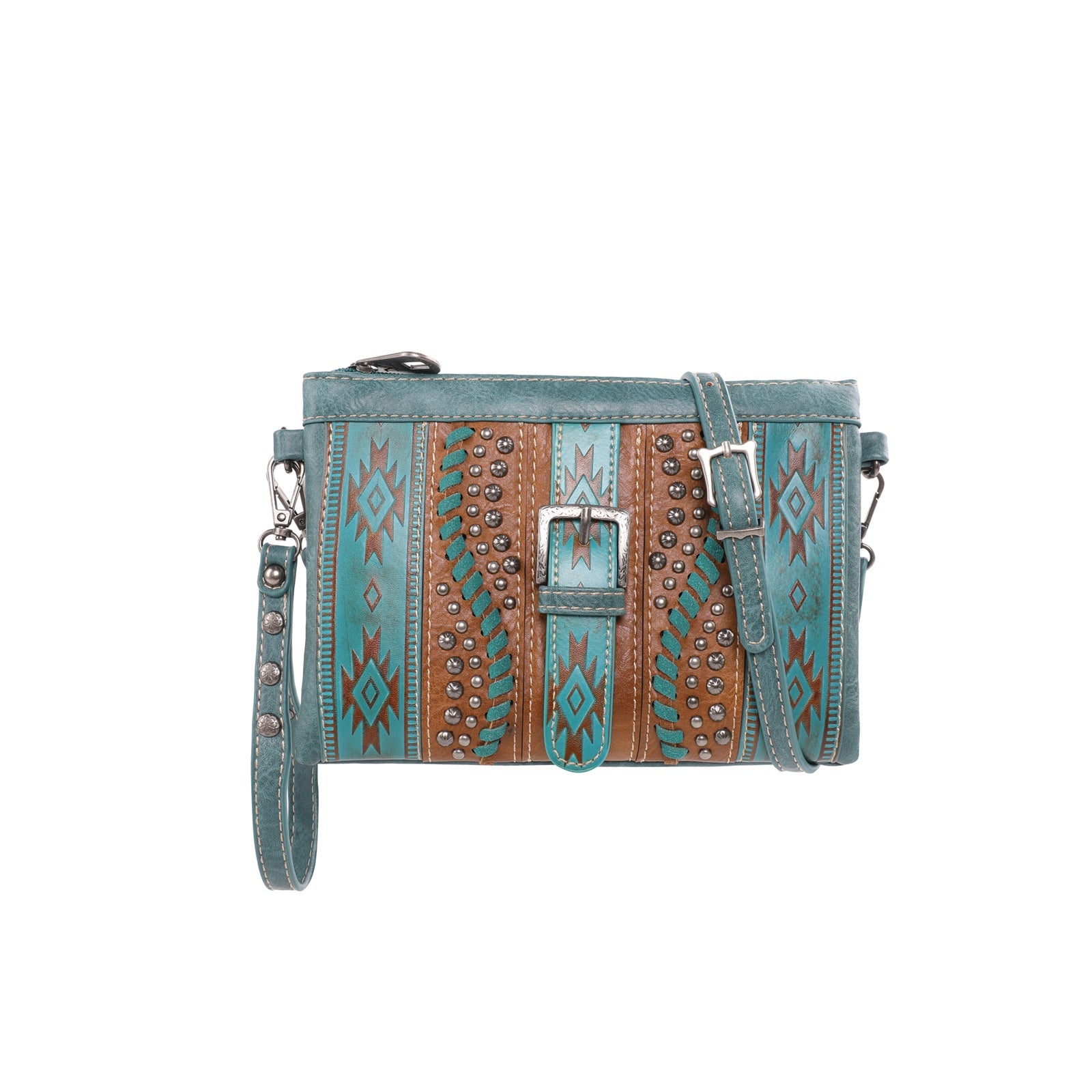 SALE Montana West Aztec Tooled Collection Clutch/Crossbody