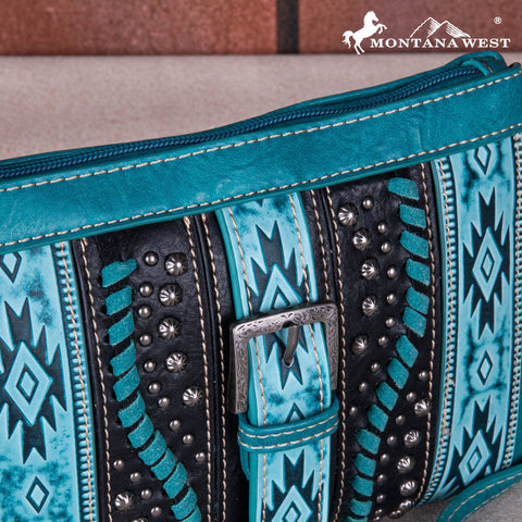 SALE Montana West Aztec Tooled Collection Clutch/Crossbody