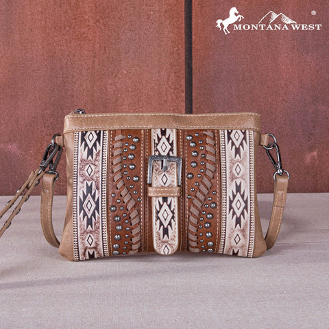 SALE Montana West Aztec Tooled Collection Clutch/Crossbody