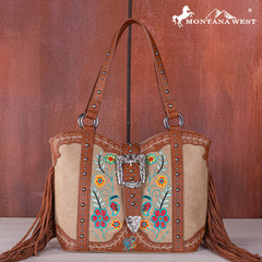 Montana West Floral Embroidered Concealed Carry Tote