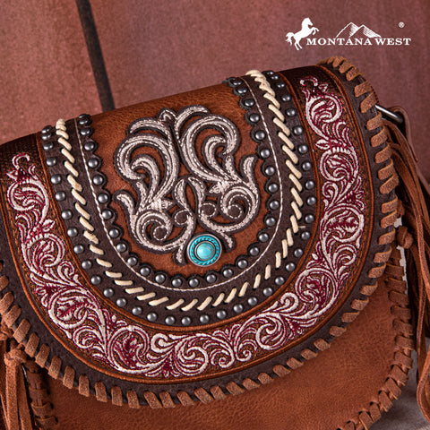 Montana West Fringe Concho Crossbody