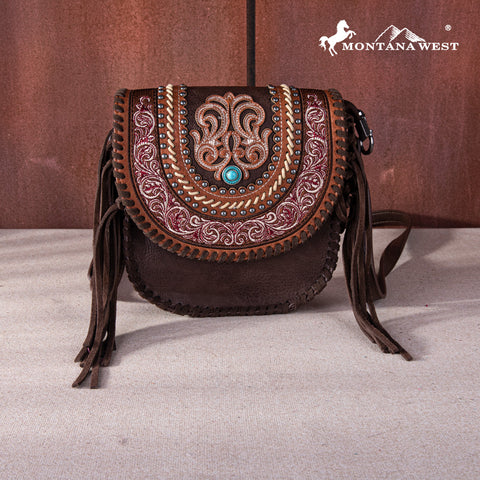 Montana West Fringe Concho Crossbody