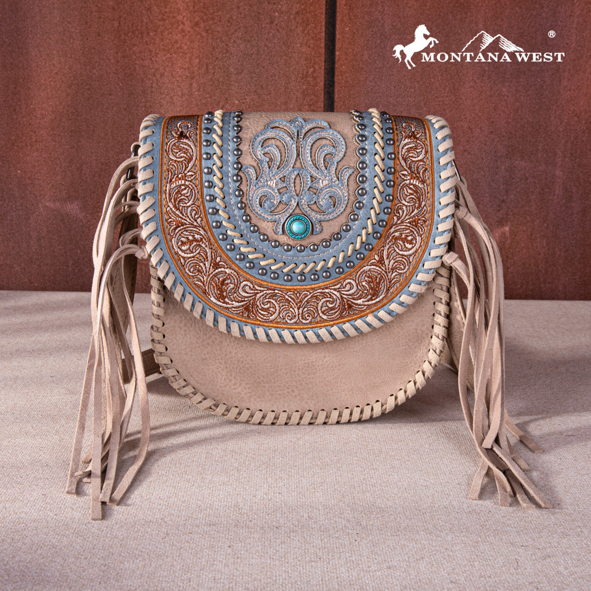 Montana West Fringe Concho Crossbody