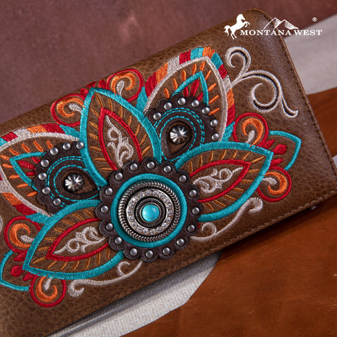 Montana West Concho Studs Wallet