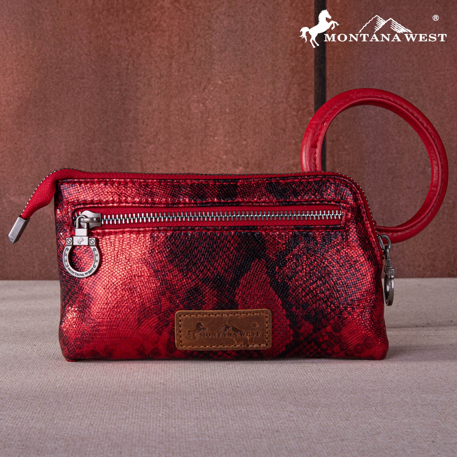 Montana West Snake-Skin Wristlet