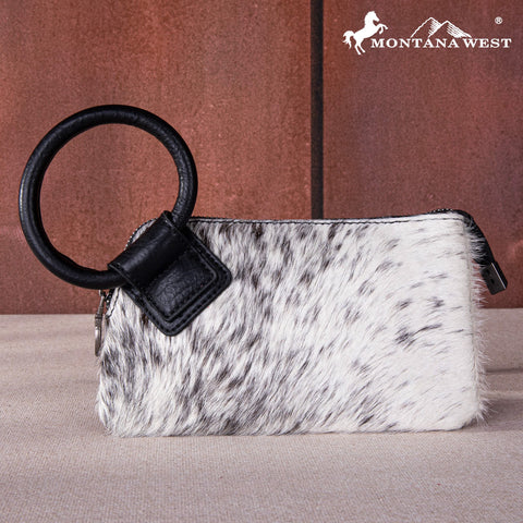 Montana West Hair-On Cowhide Wristlet