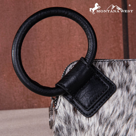 Montana West Hair-On Cowhide Wristlet