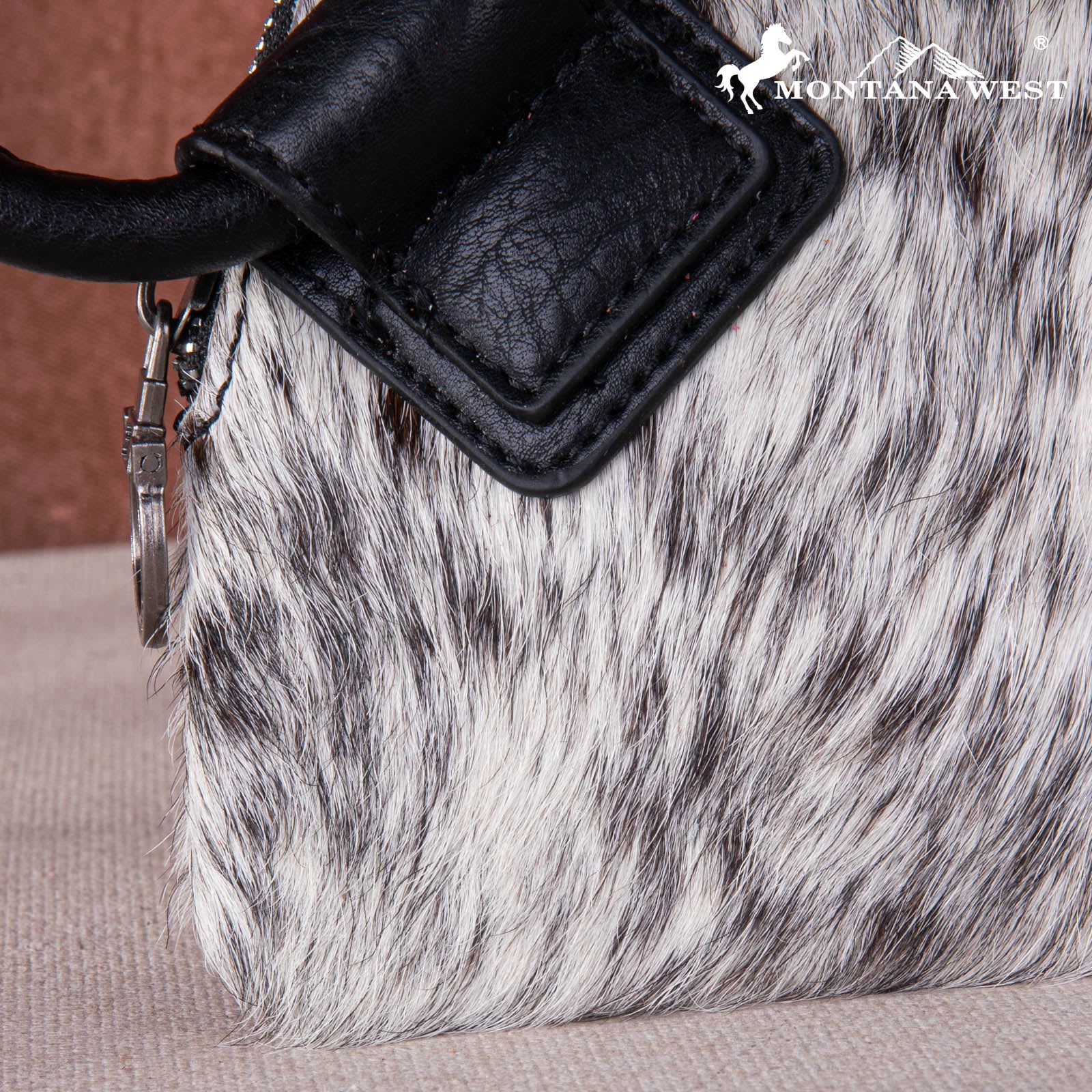 Montana West Hair-On Cowhide Wristlet