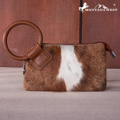 Montana West Hair-On Cowhide Wristlet