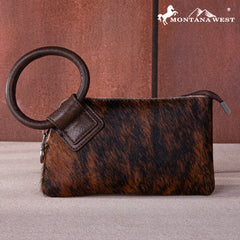 Montana West Hair-On Cowhide Wristlet