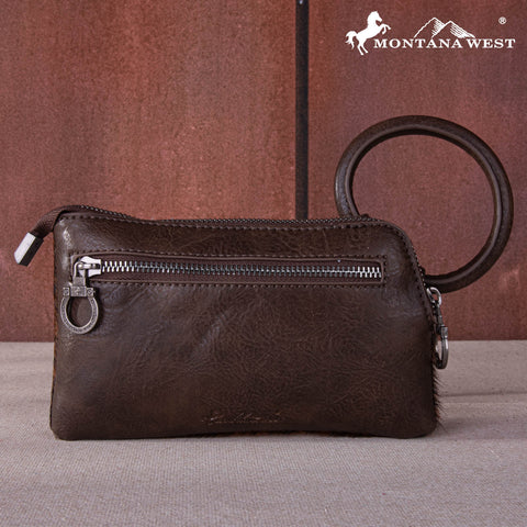 Montana West Hair-On Cowhide Wristlet