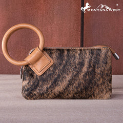 Montana West Hair-On Cowhide Wristlet