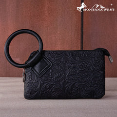 Montana West Floral Tooled Wristlet