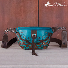 Montana West Studded Whipstitch Fanny Pack