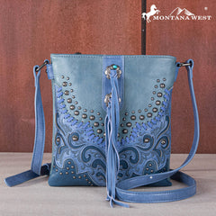 Montana West Fringe Studed Crossbody