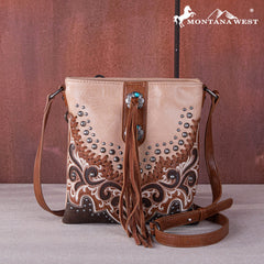 Montana West Fringe Studed Crossbody