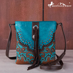 Montana West Fringe Studed Crossbody