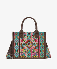 Montana West Pattern Embroidered Canvas Tote Bag - Montana West World