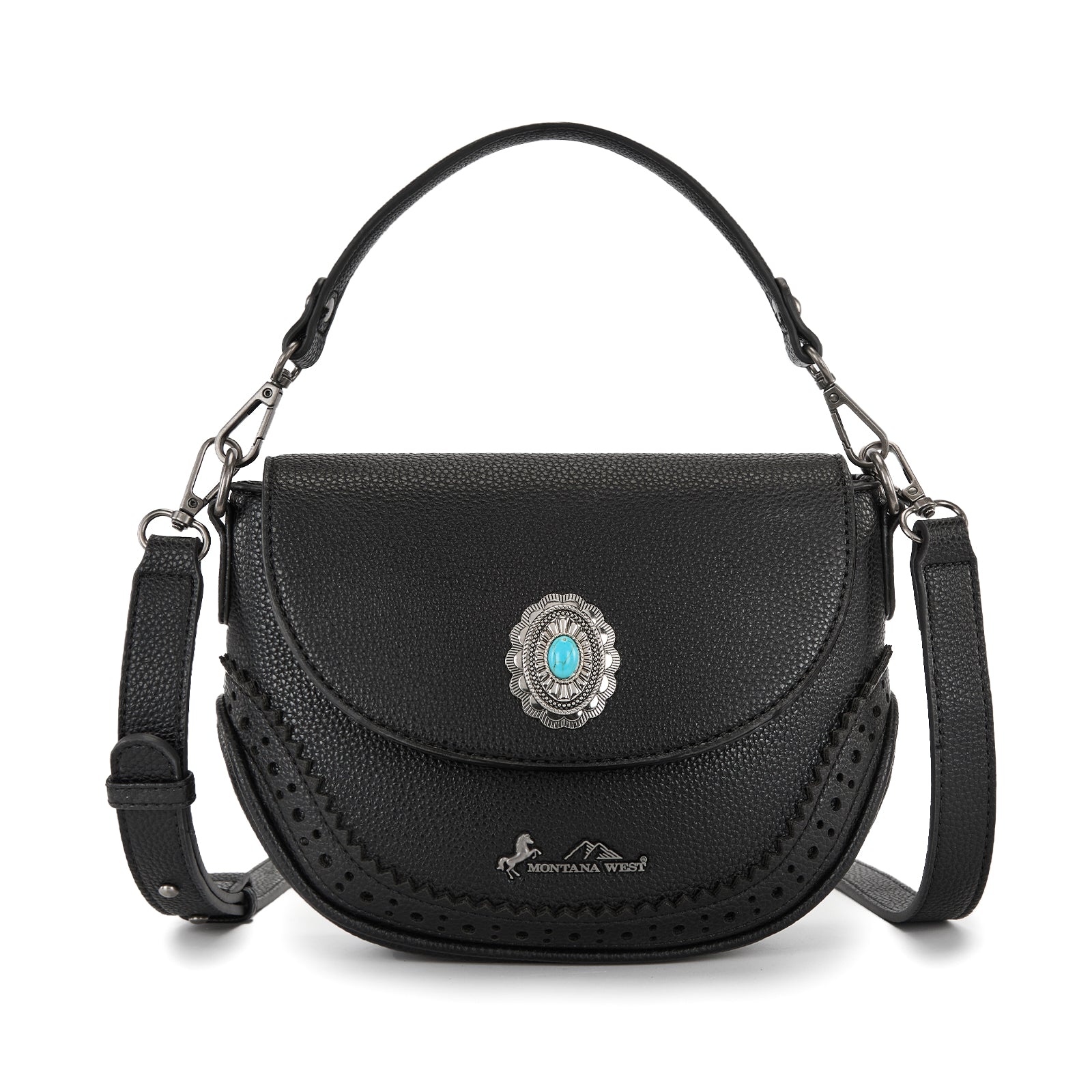 Montana West Turquoise Concho Saddle Crossbody