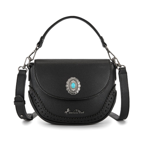 Montana West Turquoise Concho Saddle Crossbody