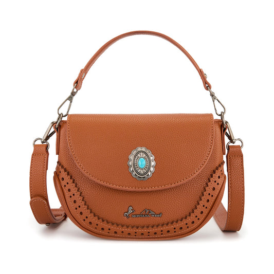 Montana West Turquoise Concho Saddle Crossbody