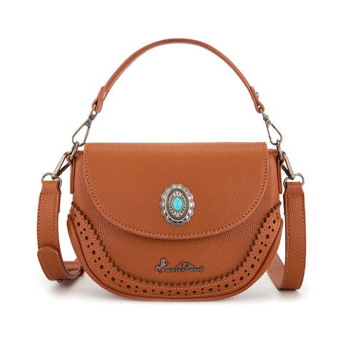 Montana West Turquoise Concho Saddle Crossbody