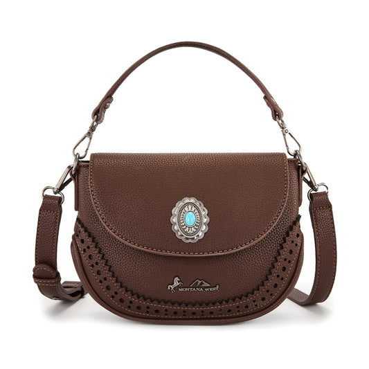 Montana West Turquoise Concho Saddle Crossbody