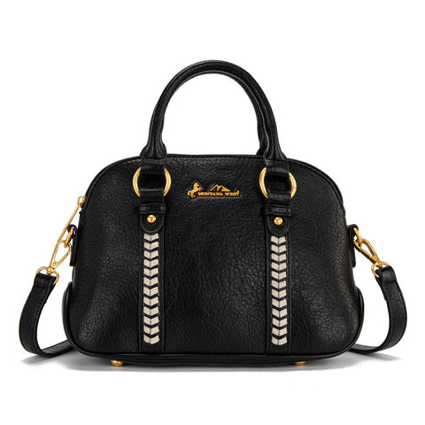 Montana West Whipstitch Dome Satchel Bag
