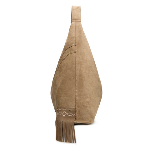 Montana West Boot Stitch Fringe Large Hobo Bag