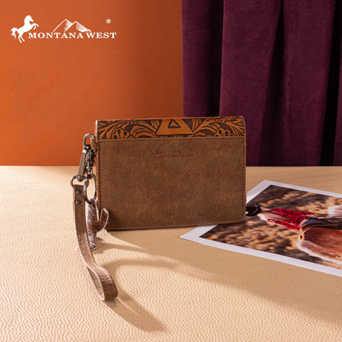 Montana West Tooled Aztec Collection Wrap Wallet
