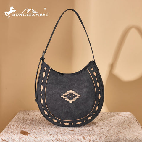 Montana West Western Aztec Cut-Out Hobo Shoulder Bag
