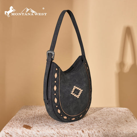 Montana West Western Aztec Cut-Out Hobo Shoulder Bag
