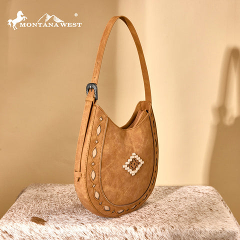 Montana West Western Aztec Cut-Out Hobo Shoulder Bag