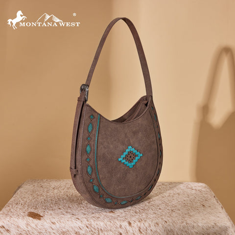 Montana West Western Aztec Cut-Out Hobo Shoulder Bag
