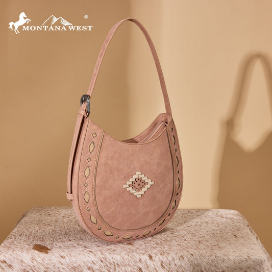 Montana West Western Aztec Cut-Out Hobo Shoulder Bag