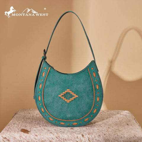 Montana West Western Aztec Cut-Out Hobo Shoulder Bag