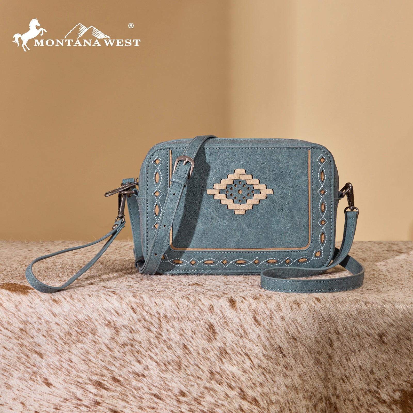 Montana West Western Aztec Cut-Out Crossbody Bag