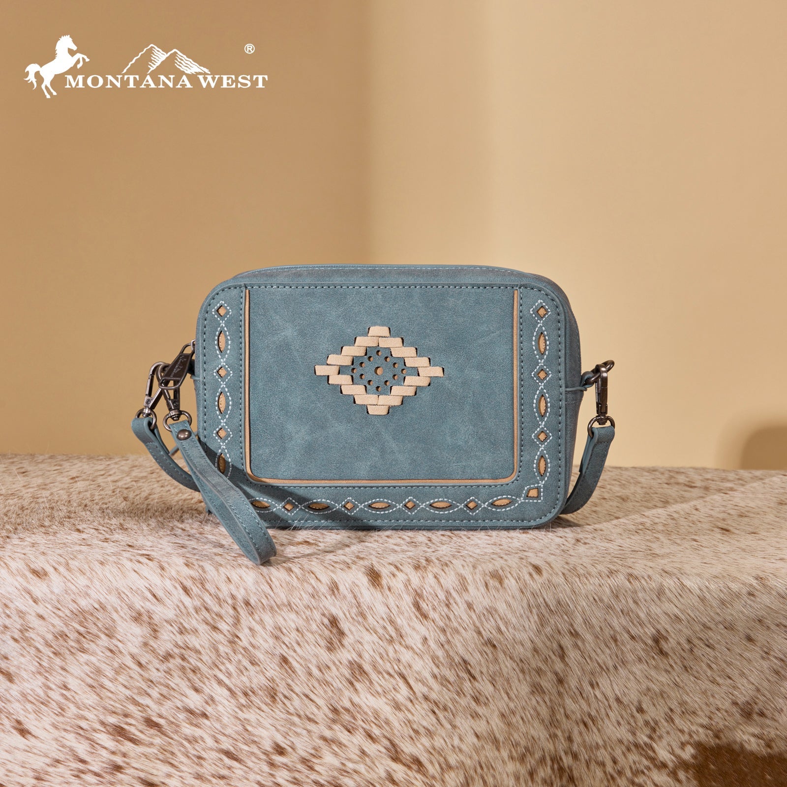 Montana West Western Aztec Cut-Out Crossbody Bag