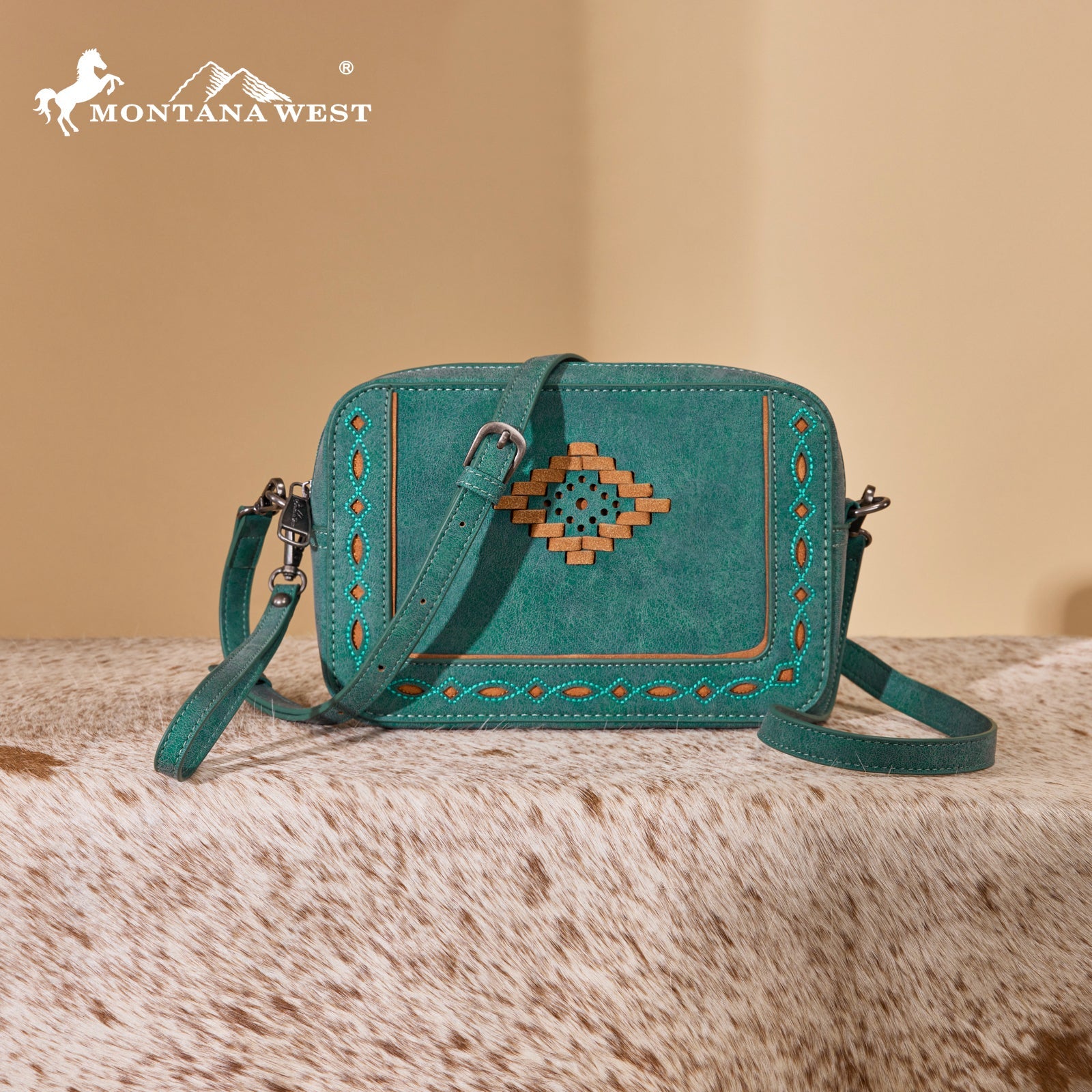 Montana West Western Aztec Cut-Out Crossbody Bag