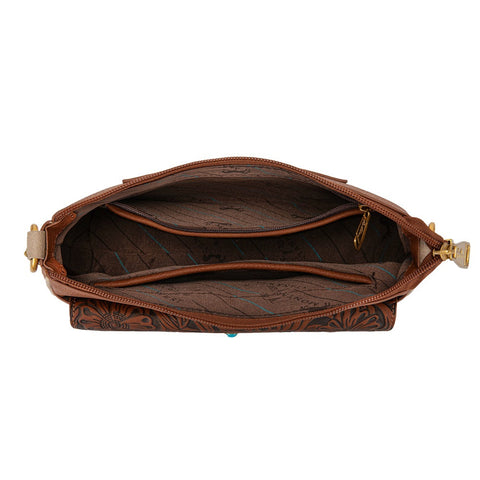Montana West Tooled Floral Chain Shoulder Crossbody Bag
