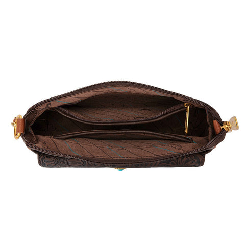 Montana West Tooled Floral Chain Shoulder Crossbody Bag