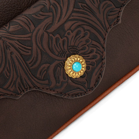 Montana West Tooled Floral Chain Shoulder Crossbody Bag
