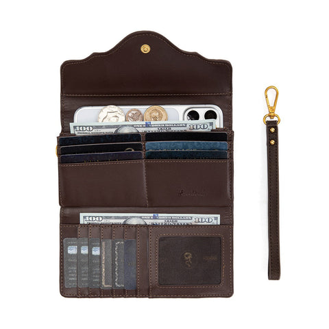 Montana West Tooled Floral Turquoise Wristlet Wallet