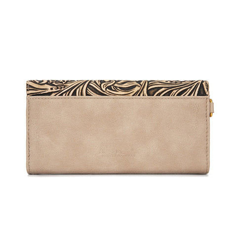 Montana West Tooled Floral Turquoise Wristlet Wallet