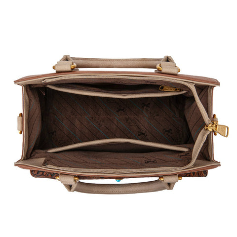 Montana West Western Tooled Floral Concealed Carry Satchel Bag/Crossbody