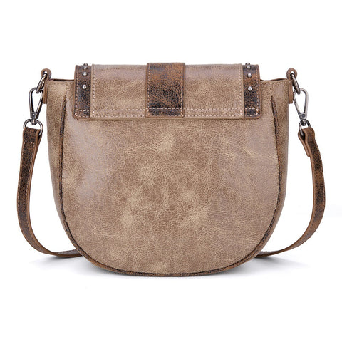 Montana West Western Buckle Studded Saddle Crossbody Bag