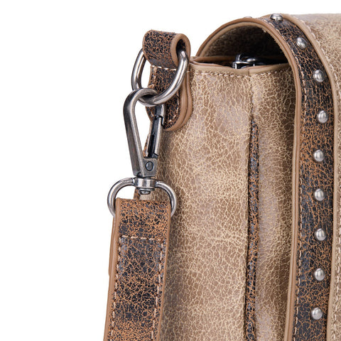 Montana West Western Buckle Studded Saddle Crossbody Bag