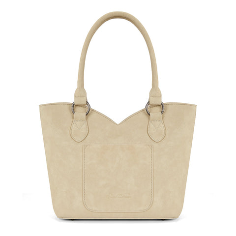 Montana West Tooled & Cowhide Whipstitch Tote Bag