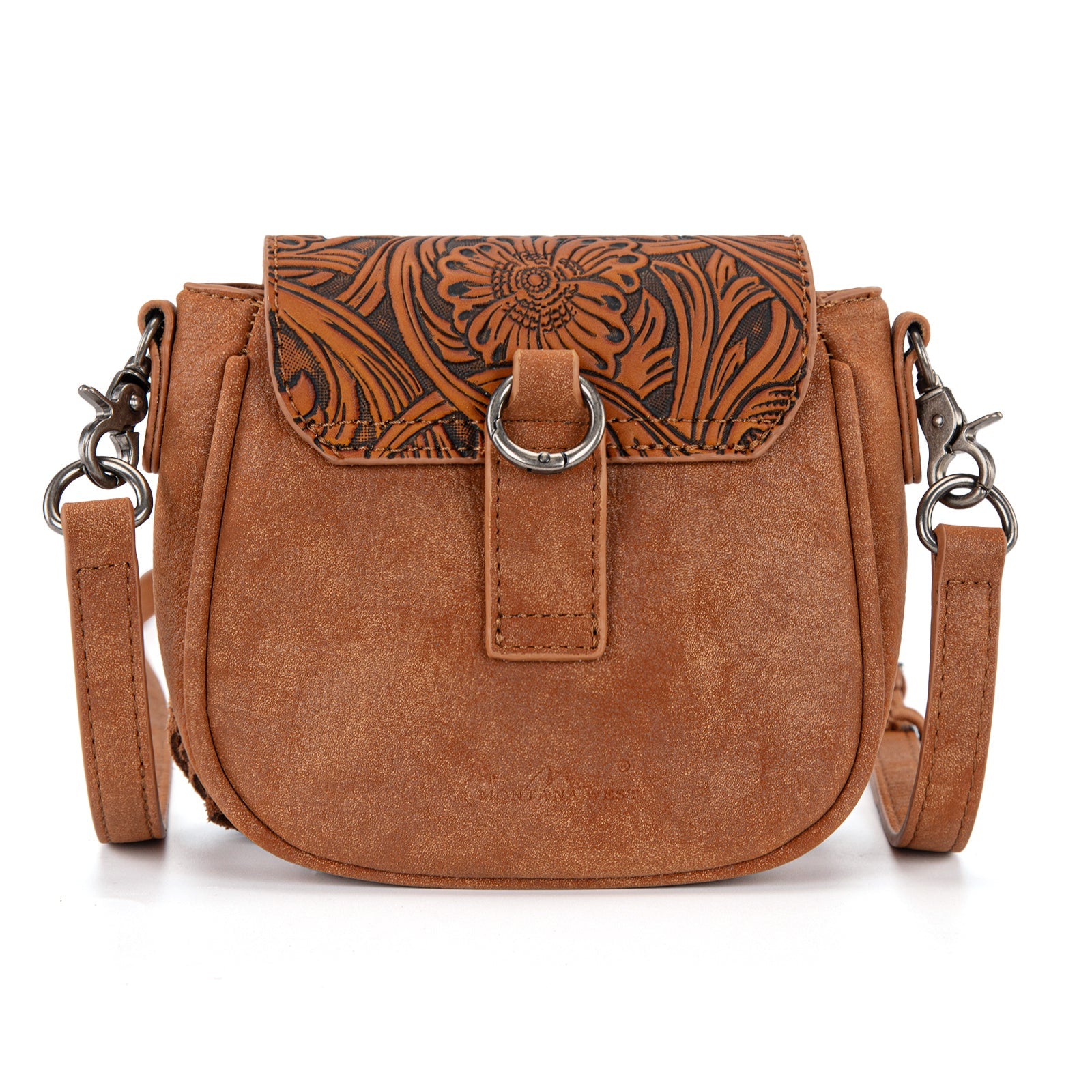 Montana West Embossed Fringe Mini Crossbody