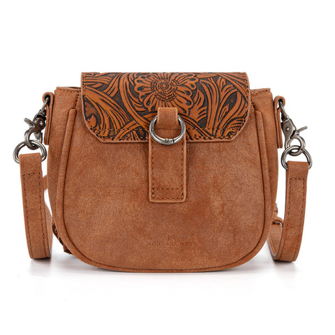 Montana West Embossed Fringe Mini Crossbody